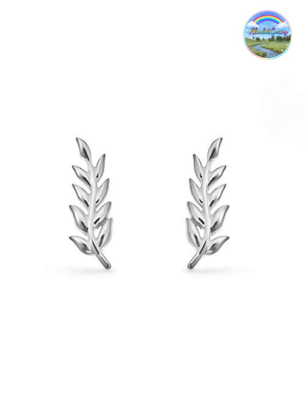 Sterling Silver Branch Ear Crawler Earrings Push Back Cuffs
